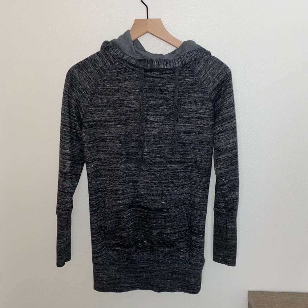 Oversized Gray Sweater with Hood
